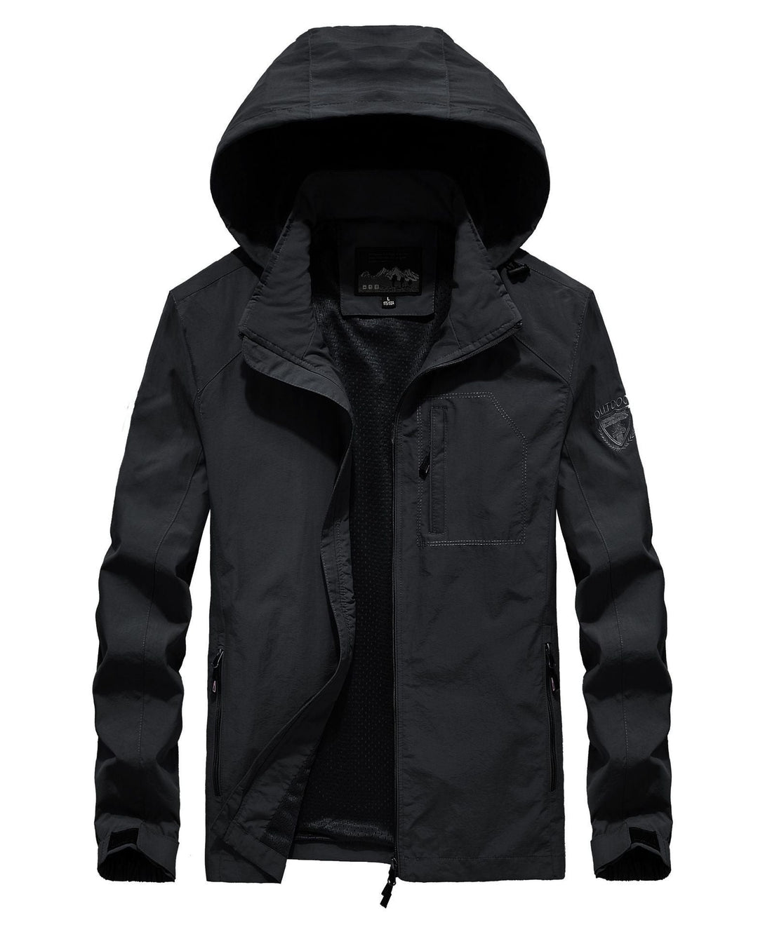 Męski lekki oddychający field parka z siatka podszewka i kaptur