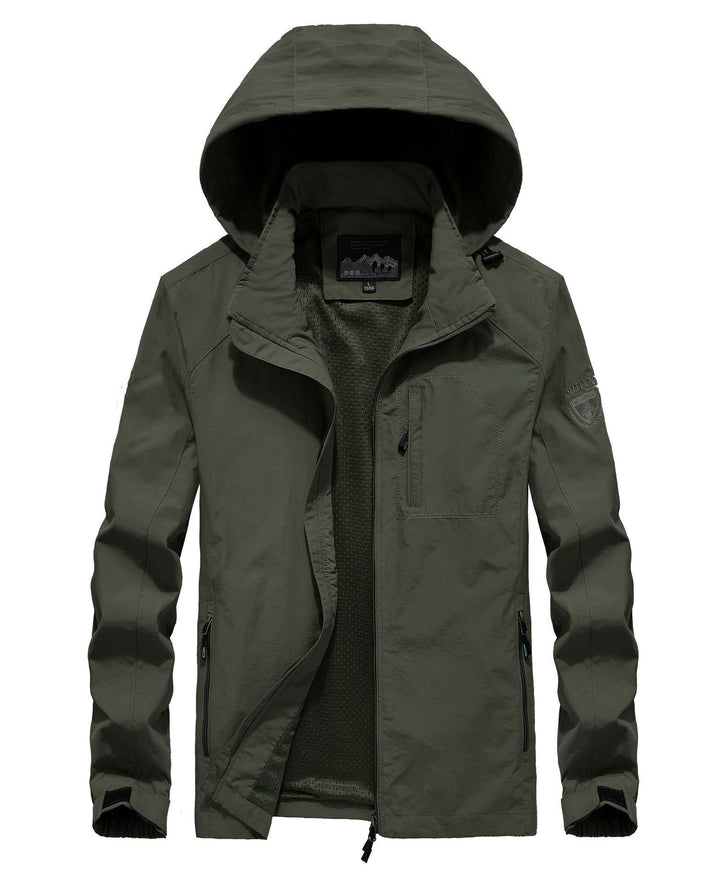 Męski lekki oddychający field parka z siatka podszewka i kaptur