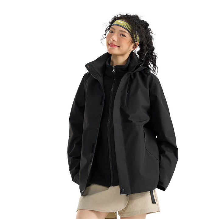 Damska lekka wodoodporna Parka bluza z kapturem kurtka z Sealed Seams i ściągaczem Lumaza