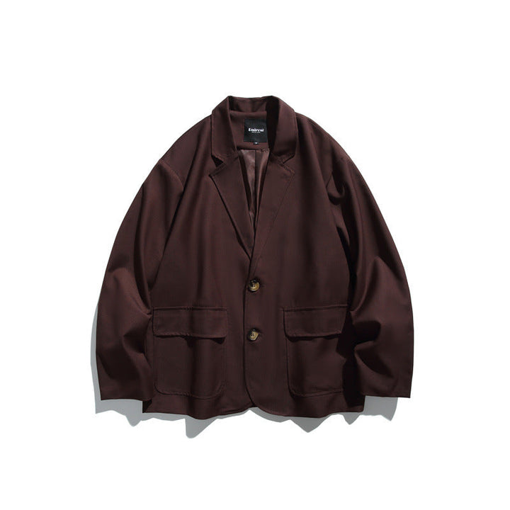 Męska oversize kurtka z drapwg twill z naszywanymi kieszeniami