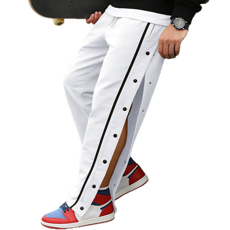 Męska Listwa guzikowa sweatpants z boczny nap guziki i ściągacz