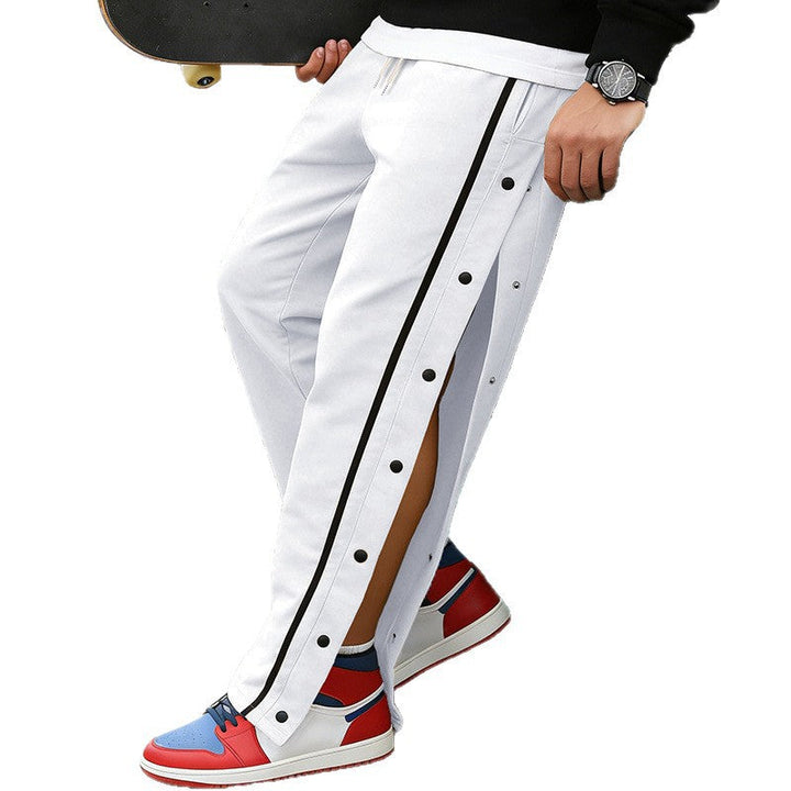 Męska Listwa guzikowa sweatpants z boczny nap guziki i ściągacz