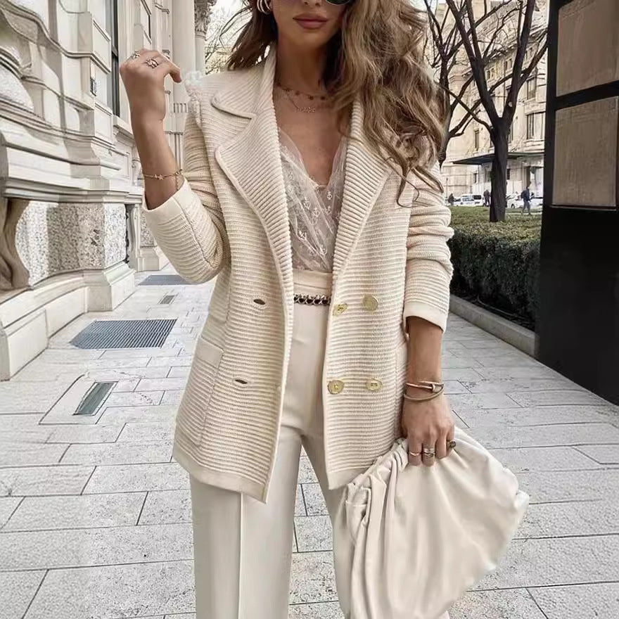 Marynarka damska ciepła casualowa elegancka