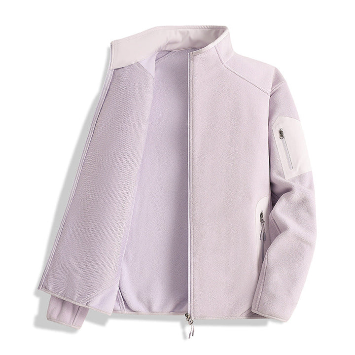 Męski kurtka polarowa z kołnierz ze stójką i softshell inserts