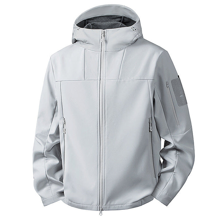 Męska wwd i wodoodporny softshell kurtka z kapturem i tactical kieszeniami