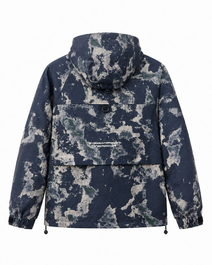 Męska Technical Moro parka z kapturem i Ripstop zewnętrzny materiał
