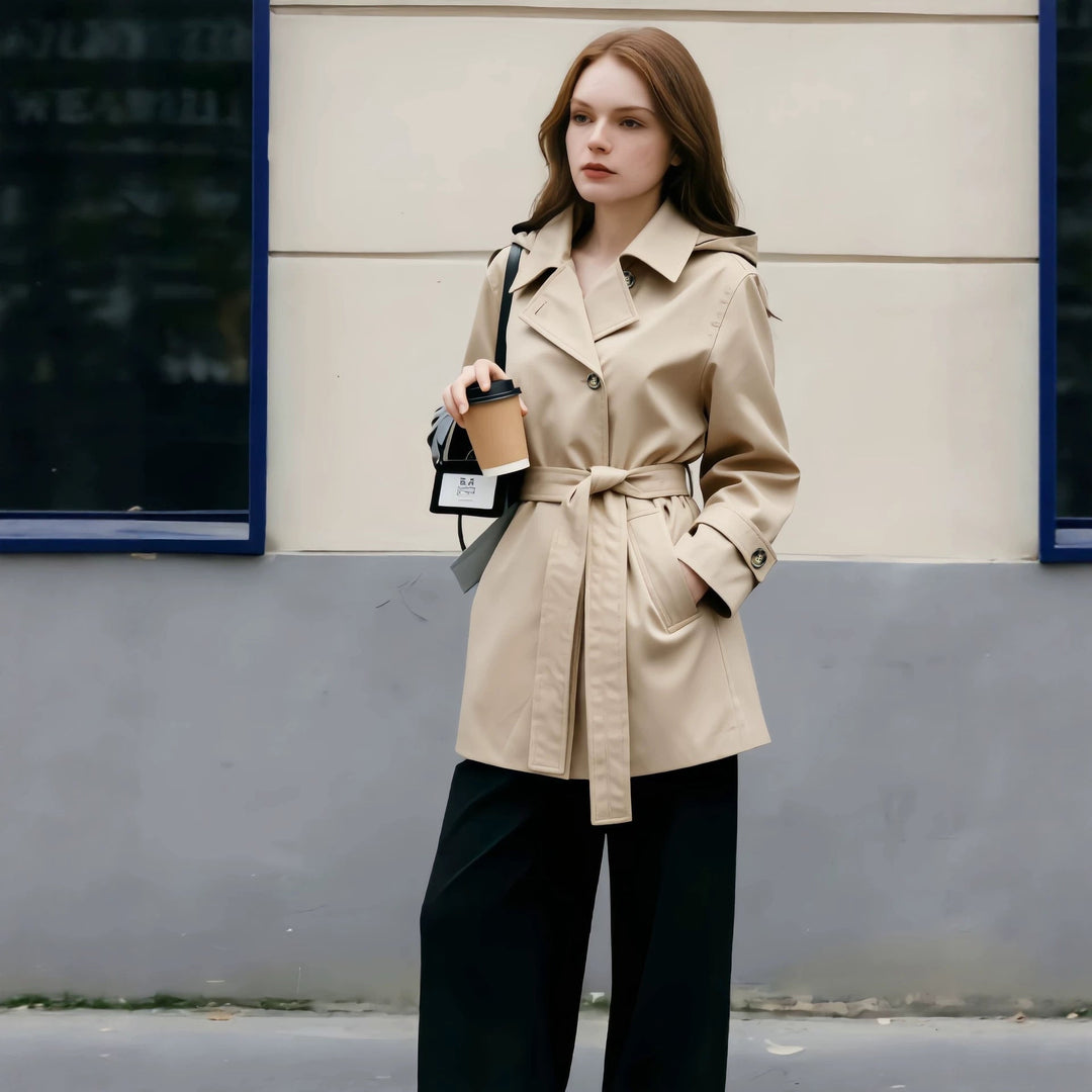 Płaszcz Trencz Damski Stylowa Casualowa Elegancka