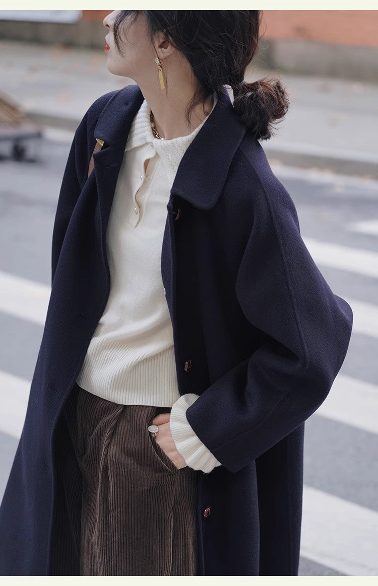 Damska Fashionable oversize Wool kurtka Lumaza