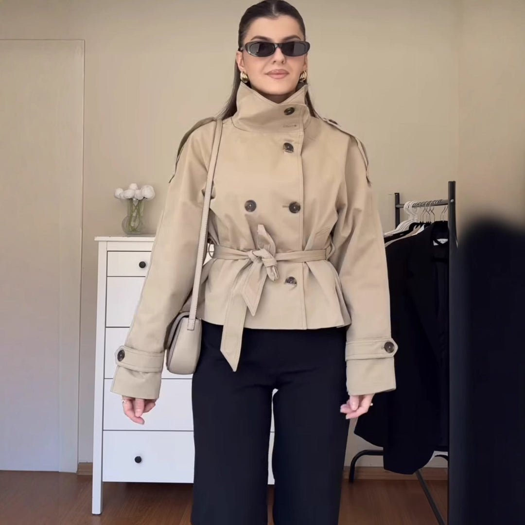 Płaszcz Trencz Damski Stylowa Casualowa Elegancka