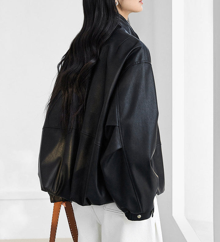 Damska Stylish Blouson kurtka z wysokim kołnierzem Lumaza