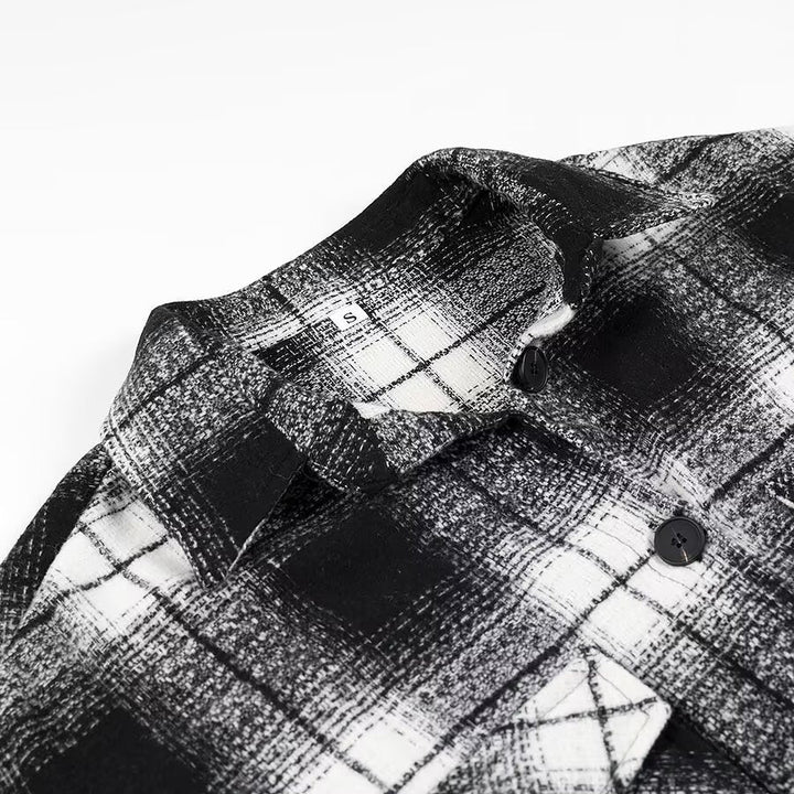 Damska długaline Check Overshirt z oversize Cut i klapką kieszeniami Lumaza
