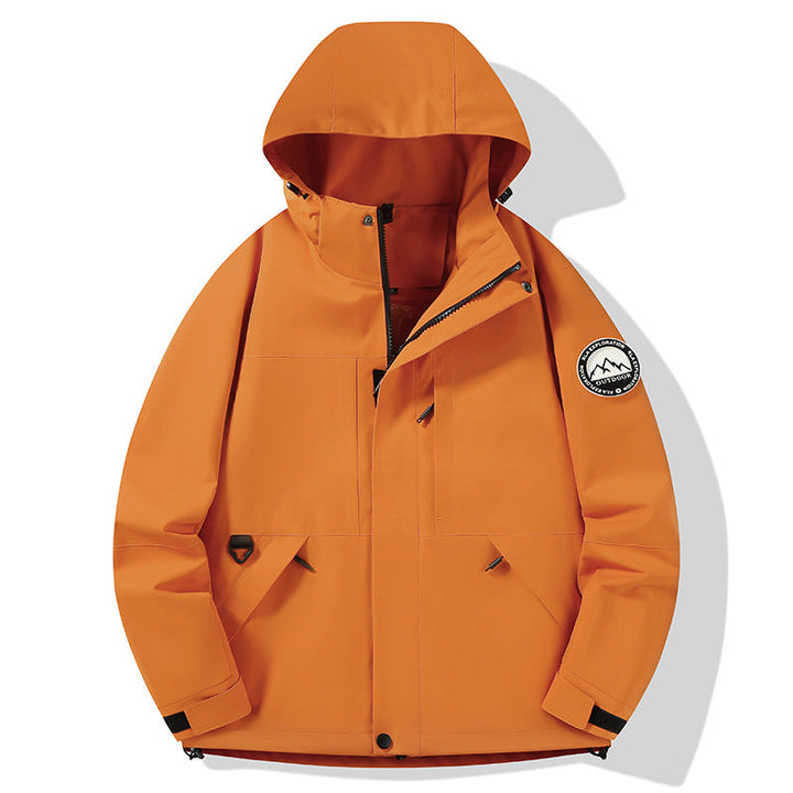 Damska wodoodporna hardshell outdoor kurtka z kapturem i multifunction kieszeniami Lumaza