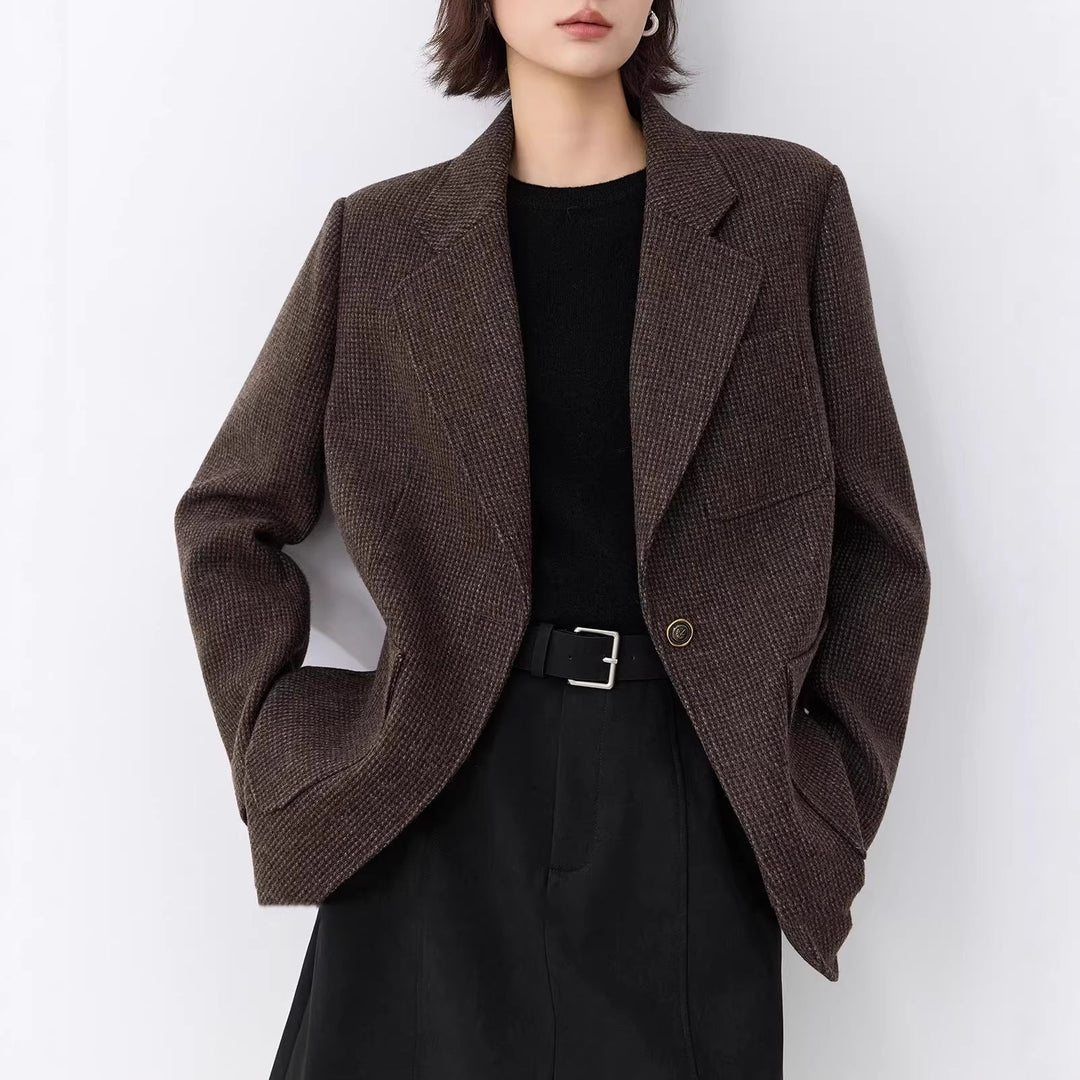 Damska elegancka oversize kurtka z textured design Drune