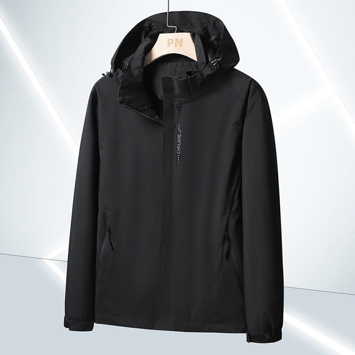 Męska lekka softshell funkcjonalne kurtka z oddychająca Mesh Lwwg i regulowany kapturem