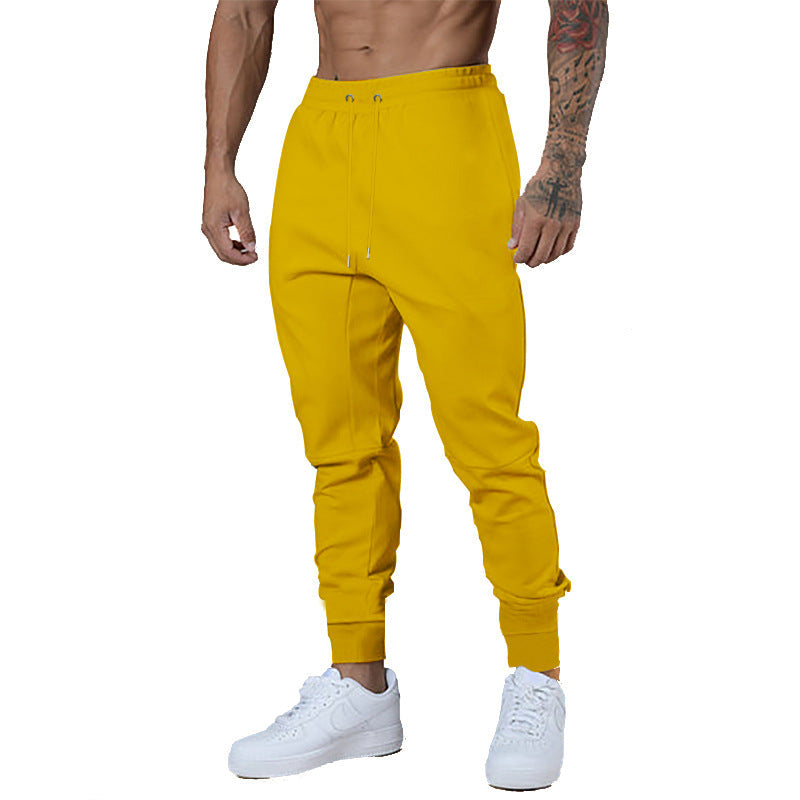 Męska Slim-Tapered Sweat Jogger z Elastyczny Tunnel Ściągacz Waistband &amp; Prążkowany Ankle Mankiety