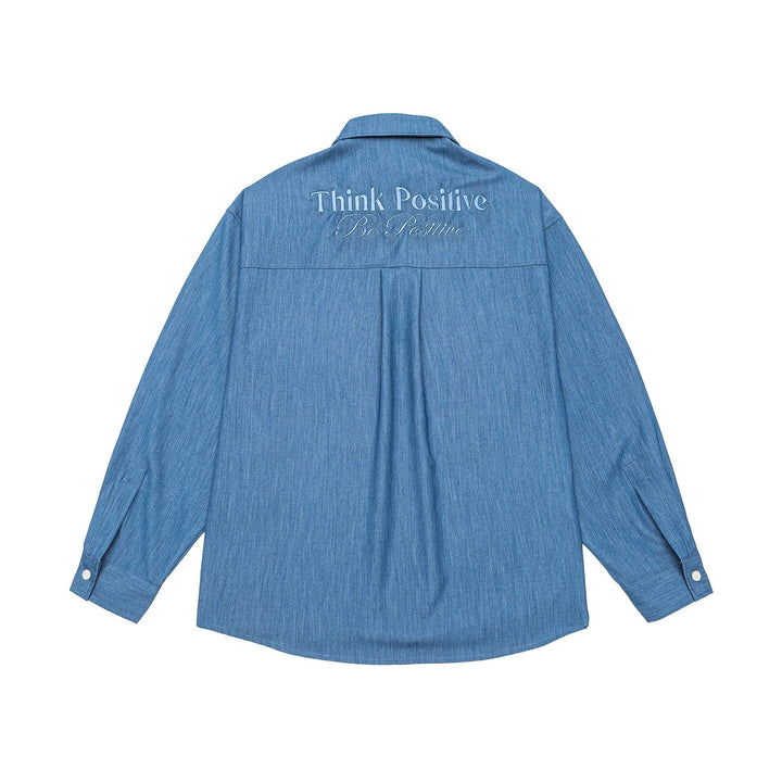 Męska koszula wierzchnia made heavy twill quality z ukryty listwa i kieszeniami na piersi