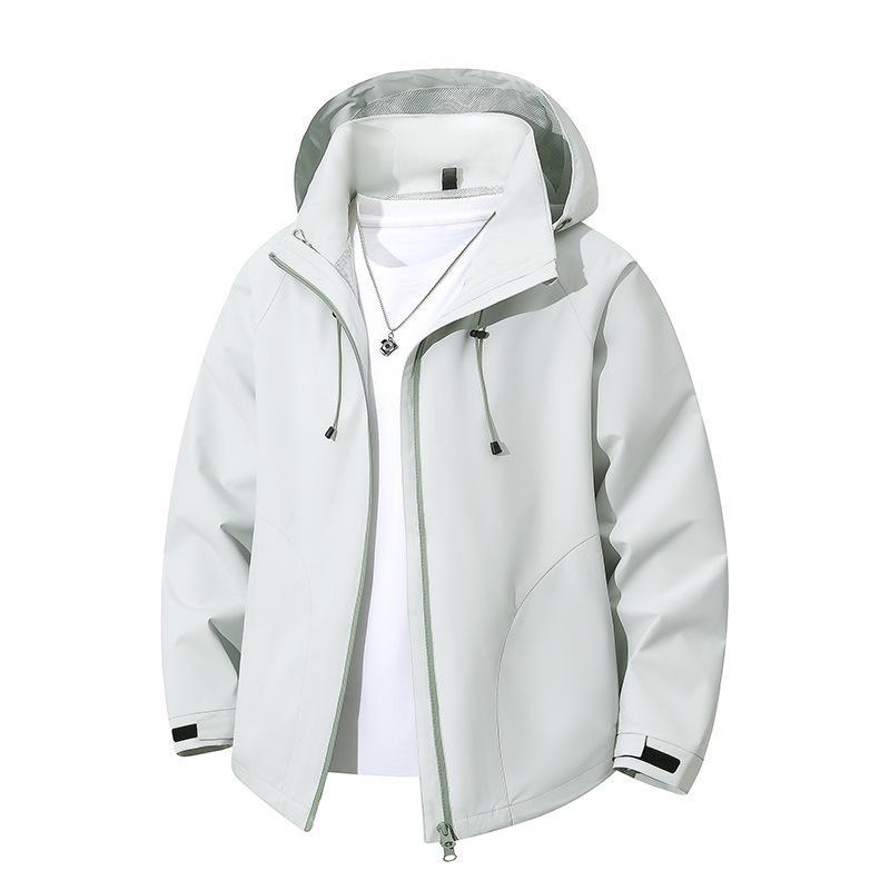 Męska lekka softshell kapturemed kurtka z regulowany kapturem i Wwd- i wodoodporny membrana