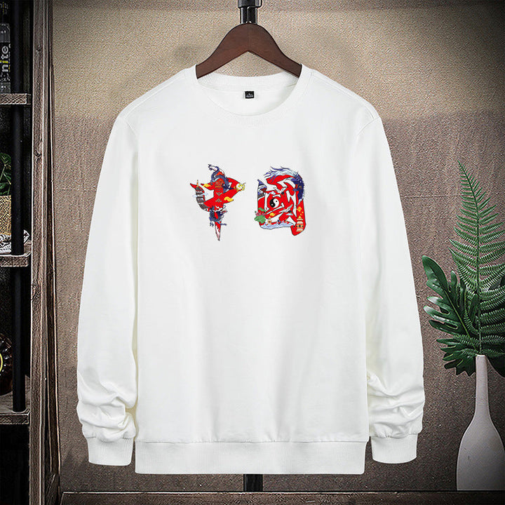 Męska Okrągły Dekolt Bluza z Detailed Graficzny Print