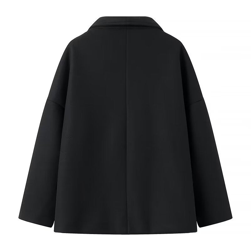 Płaszcz damski ciepła krótka oversize