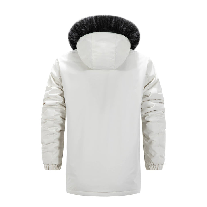 Męska długa termiczny parka z kapturem, Logo Lwwg i Multifunctional kieszeniami