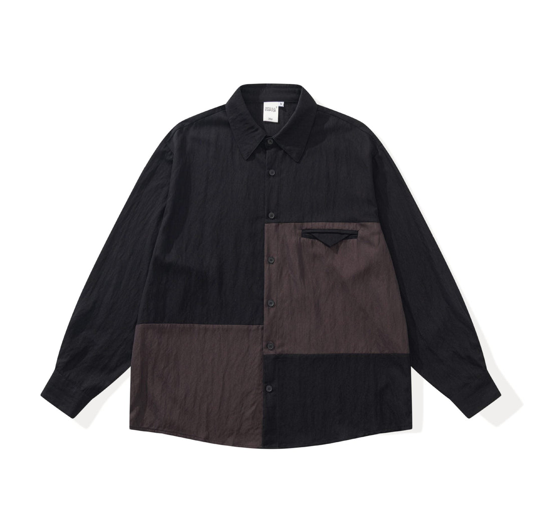 Unisex Oversize Kurtka koszulowa w Patchwork Fason