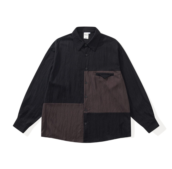 Unisex Oversize Kurtka koszulowa w Patchwork Fason