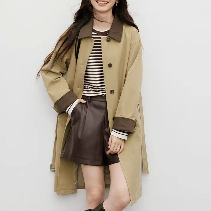 Damska Stylish trencz z Contrasting Details Lumaza