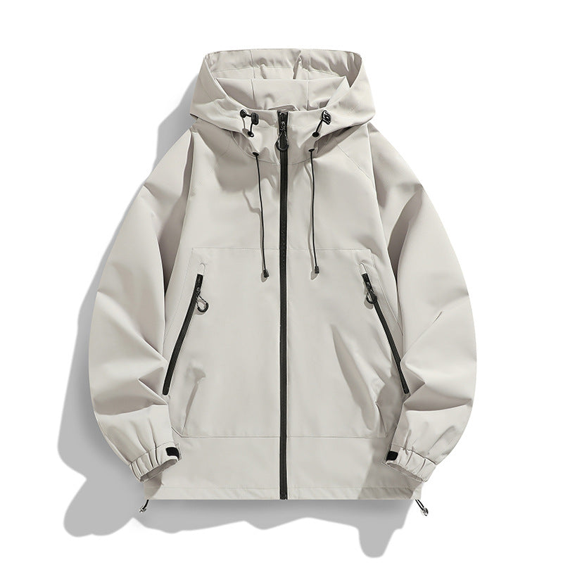 Męska Technical Wwd i Water Repellent kapturemed kurtka z regulowany dół