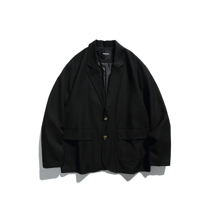 Męska oversize kurtka z drapwg twill z naszywanymi kieszeniami