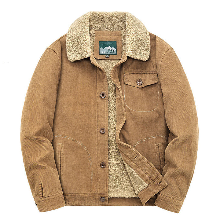 Męska casualowo Cord kurtka z teddy Lwwg 1787797411