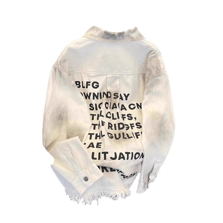 Damska miejska oversize kurtka z Creative Lettering Lumaza