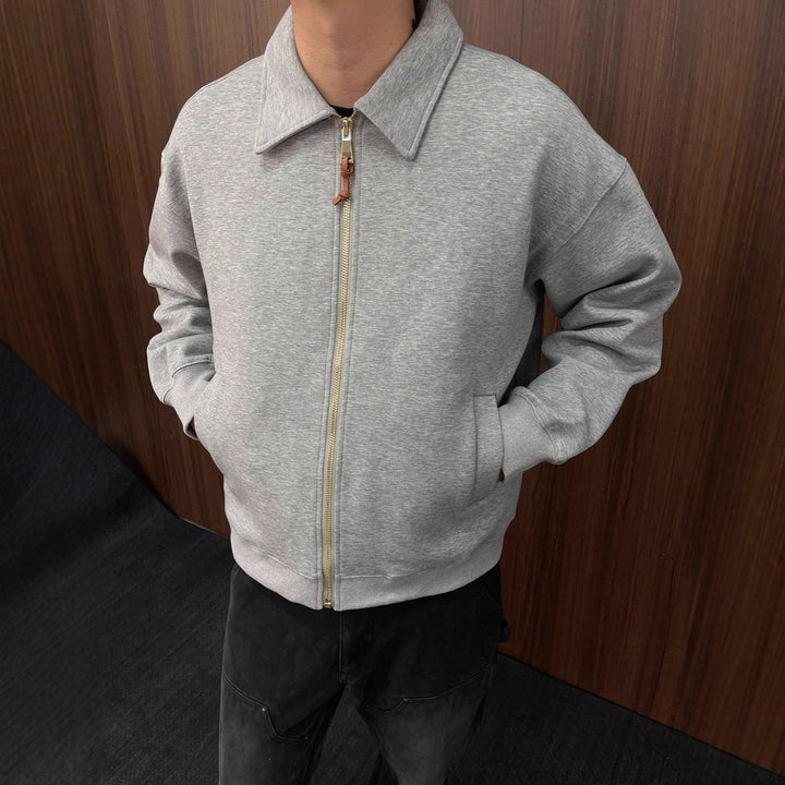 Męski Komfortowy Zip-Up Sweat Kurtka