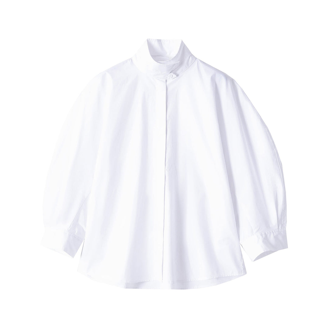 Damska oversize krótka kurtka z ze stójką i Wide Raglan rękawami Lumaza