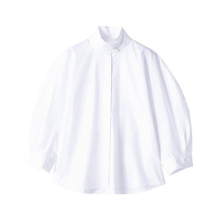 Damska oversize krótka kurtka z ze stójką i Wide Raglan rękawami Lumaza