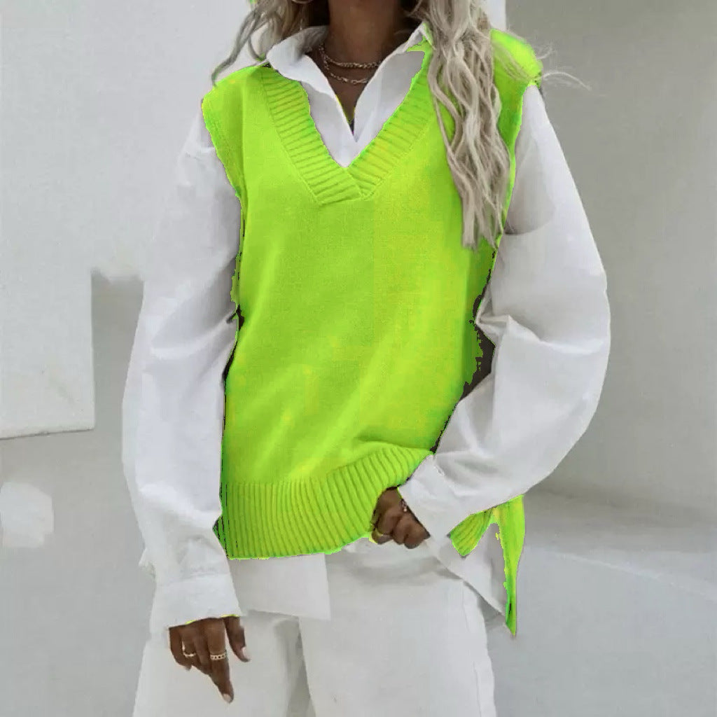 Kamizelka damska ciepła długa oversize