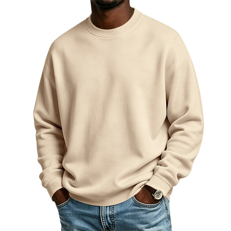 Męska Oversize Bluza z Okrągły Dekolt, Miękki French Terry i Prążkowane mankiety