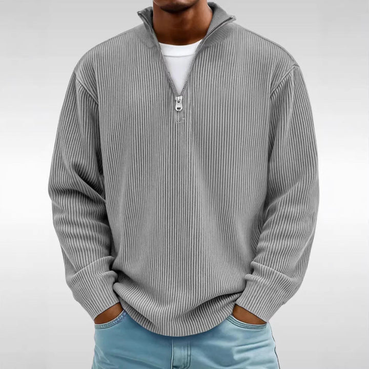 Męska Moda Zamek Sweter