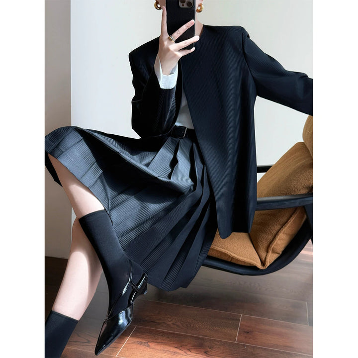 Damska elegancka Pleated kurtka Drune