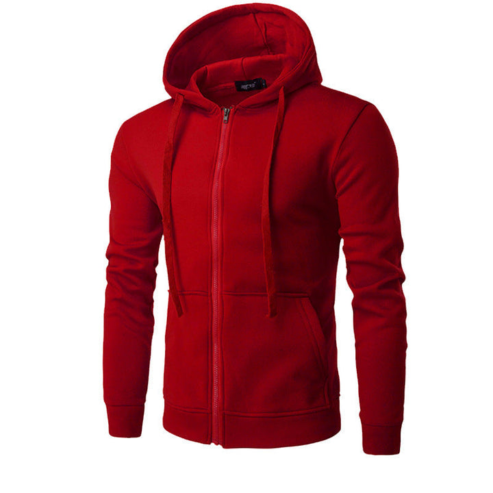 Męska Nano Slim-Krój Bluza z kapturem Sweat Kurtka z central zamek, dwuwarstwowa kaptur i praktyczne kieszenie boczne