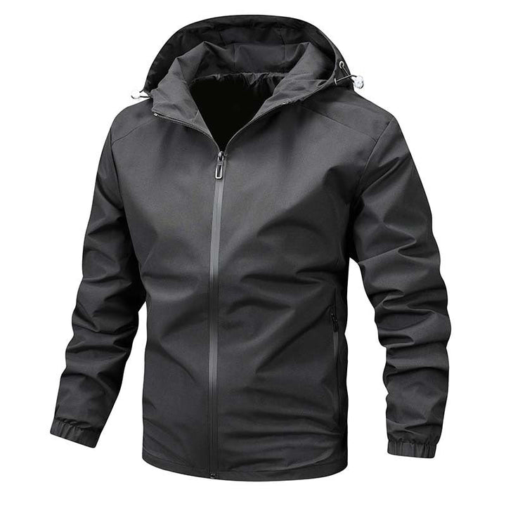 Męska lekka softshell kapturemed kurtka z wodoodporny membrana i Sealed zamkiems