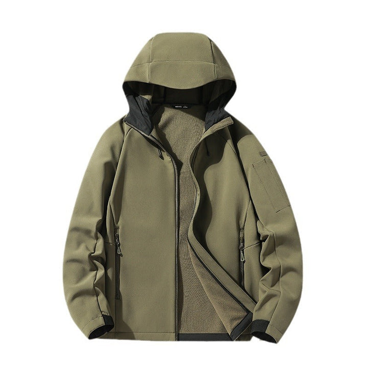Damska softshellowa kurtka z kapturem i polarowa lining, windproof wodoodporna Lumaza