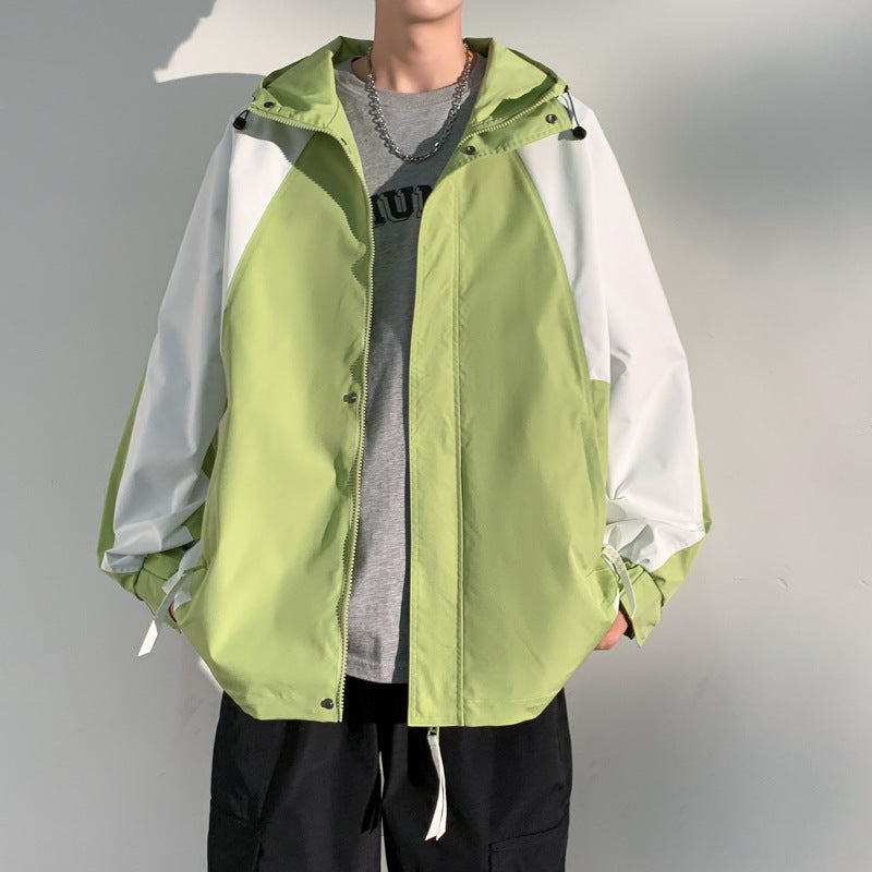 Męska two-warstwa softshell overlay kurtka z kapturem, wwd i water repellent membrana i regulowany dół