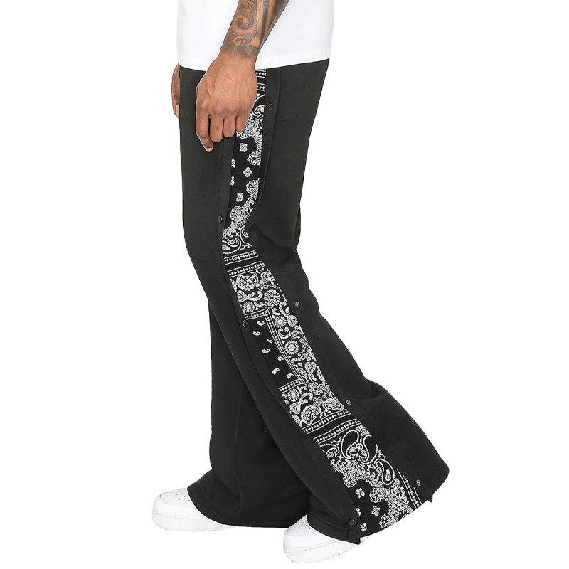 Męska sweatpants z boczny nap listwa i bandana boczny wpuszczany