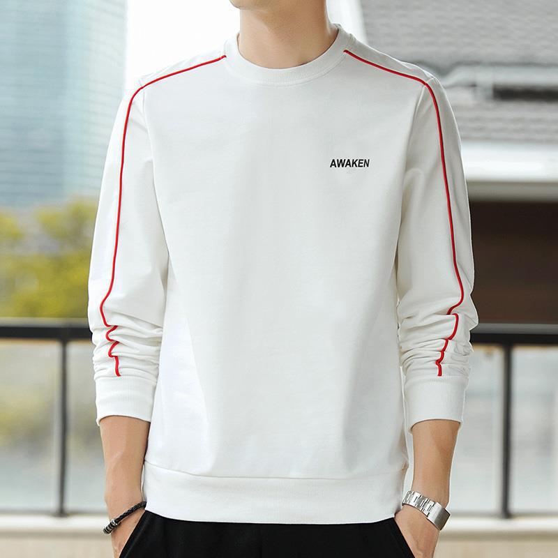Męska Crewneck Bluza z Kontrastowa lamówka i Dopasowany Sylwetka