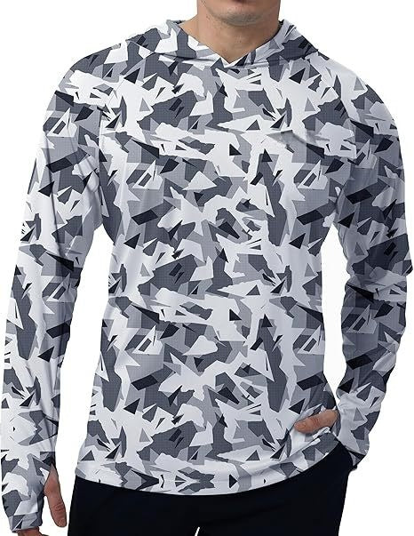Męska sportowa bluza z kapturem z abstract print