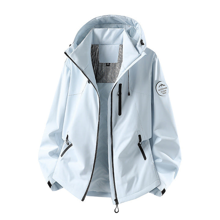 Męski Wodoodporny Kurtka softshell z Kaptur i Kieszenie na zamek