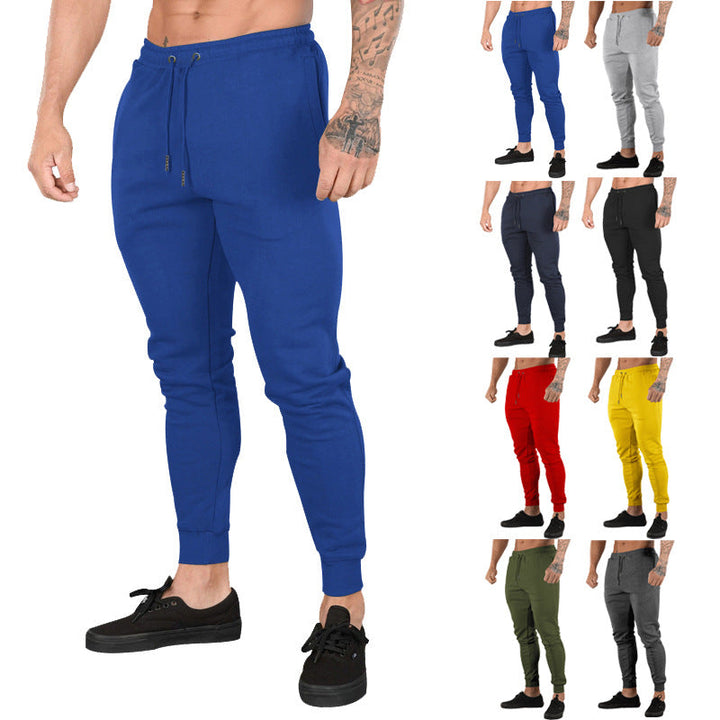 Męska Slim-Tapered Sweat Jogger z Elastyczny Tunnel Ściągacz Waistband &amp; Prążkowany Ankle Mankiety