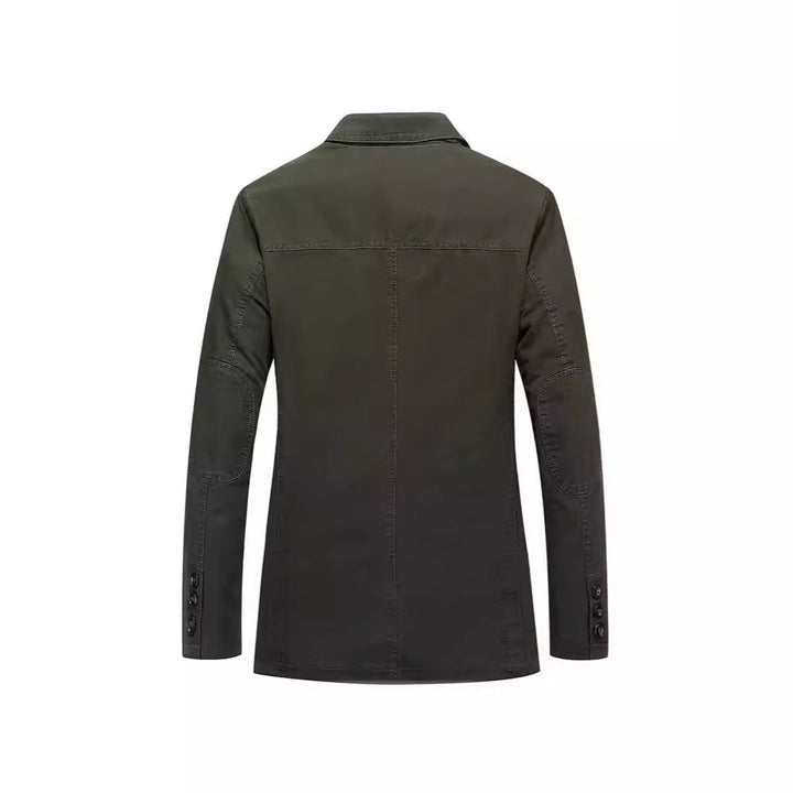 Męska kurtka w codzienny styl z three-button przód i naszywane kieszenie