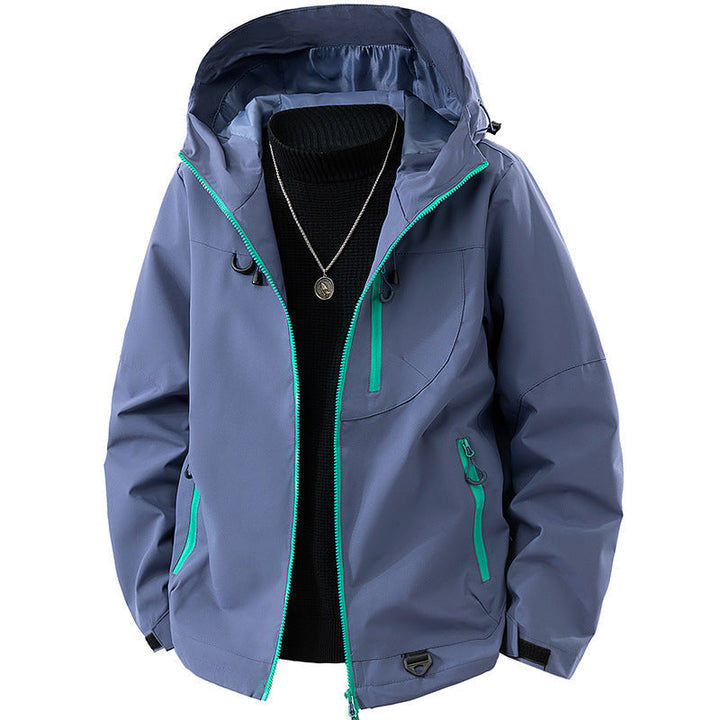 Męska Technical kurtka softshell outdoorowy z kapturem water- i wiatroszczelna membrana sealed zamkiems
