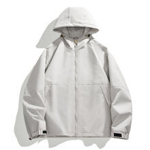 Męska lekka miejski softshell kapturemed kurtka z Mwimalist Seam design i ukrytym zamkiem
